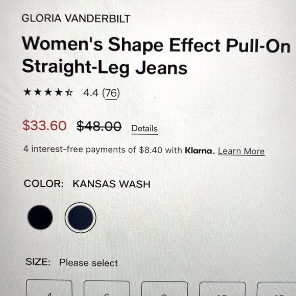 Gloria Vanderbilt-Brand New- Amanda Pull On With Build In Slimming Panel Jeans. - Picture 5 of 12